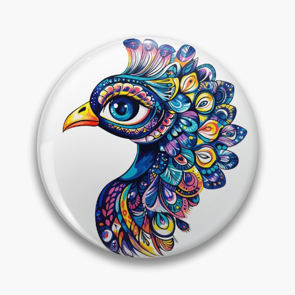 Item preview, Vibrant Abstract Peacock Mane designed and sold by PixelInkCraft.