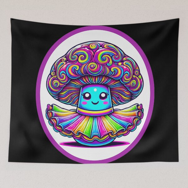 Item preview, Psychedelic Mushroom Dance designed and sold by LizzyLooDoo Designs.