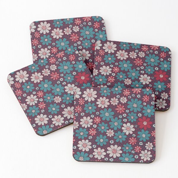 Item preview, White, Red, Blue Daisies - Abstract designed and sold by sonjas.