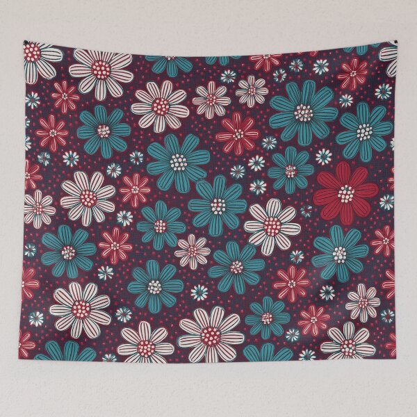 Item preview, White, Red, Blue Daisies - Abstract designed and sold by sonjas.