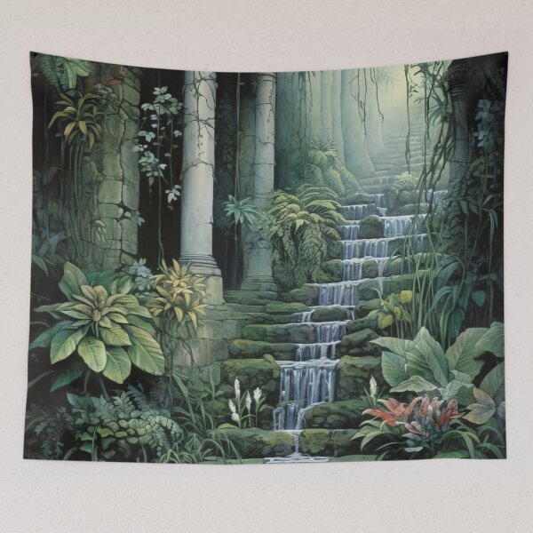 Item preview, Ancient Ruins Waterfall designed and sold by bloorose.