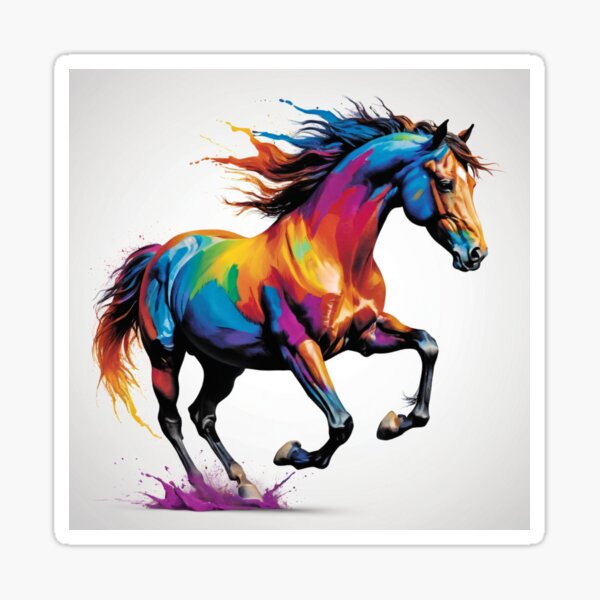 Item preview, Rainbow Horse Splash designed and sold by RebelPaintBrush.