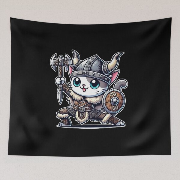 Item preview, Viking Cat Kawaii Fighter Fun designed and sold by lAnJefurtifeu.