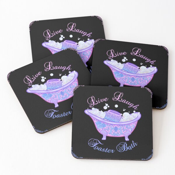 Item preview, Live Laugh Toaster Bath (pastel) designed and sold by Miss Lunaria.