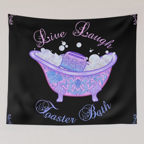 Item preview, Live Laugh Toaster Bath (pastel) designed and sold by Miss Lunaria.
