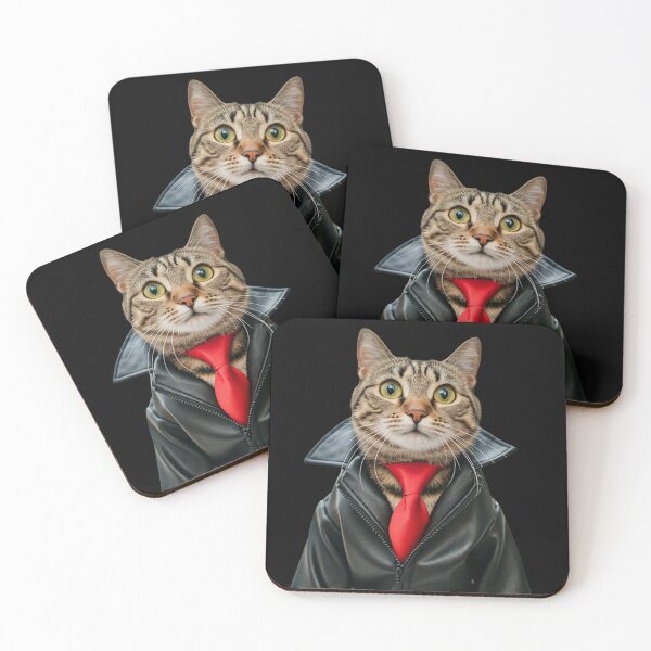 Item preview, Cool Cat in a Leather Jacket designed and sold by My-Honey-Money.