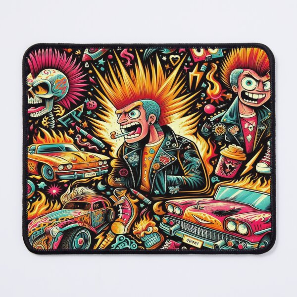 Item preview, Quirky Punkers on Wheels of Fire – Perfect Present designed and sold by Imaginarium of Chaos falcon88 .