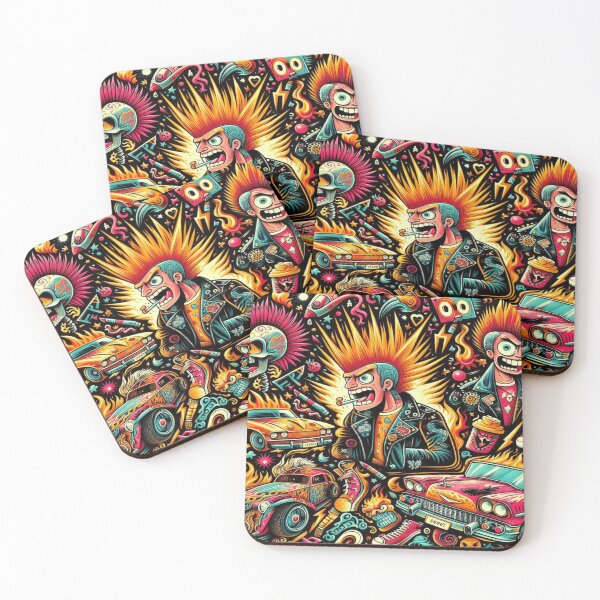 Item preview, Quirky Punkers on Wheels of Fire – Perfect Present designed and sold by Imaginarium of Chaos falcon88 .