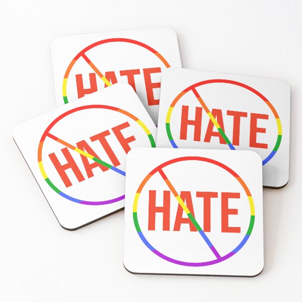 Item preview, Against hate rainbow design designed and sold by Rachel the Artist .