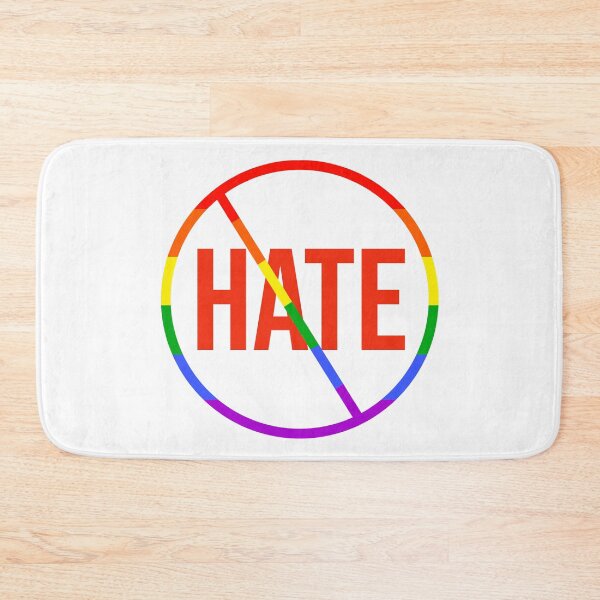Item preview, Against hate rainbow design designed and sold by Rachel the Artist .