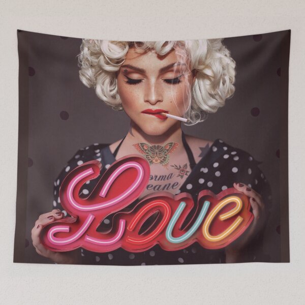 Item preview, Amor por Marilyn Monroe tatuada y fumando con puro designed and sold by Franco Moody.