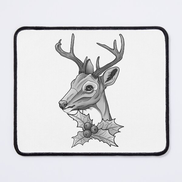 Item preview, Neotraditional deer black and grey designed and sold by theartsyeq_art.