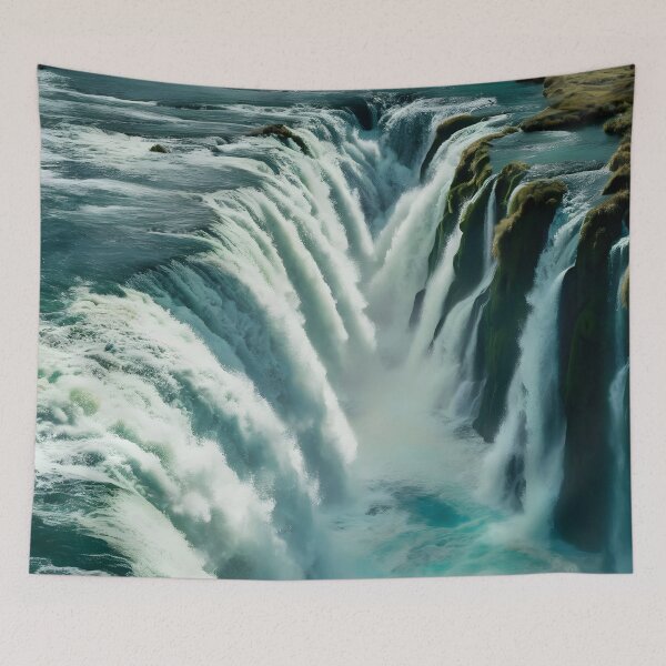 Item preview, two waterfalls meeting in the forest designed and sold by AA-designstore.