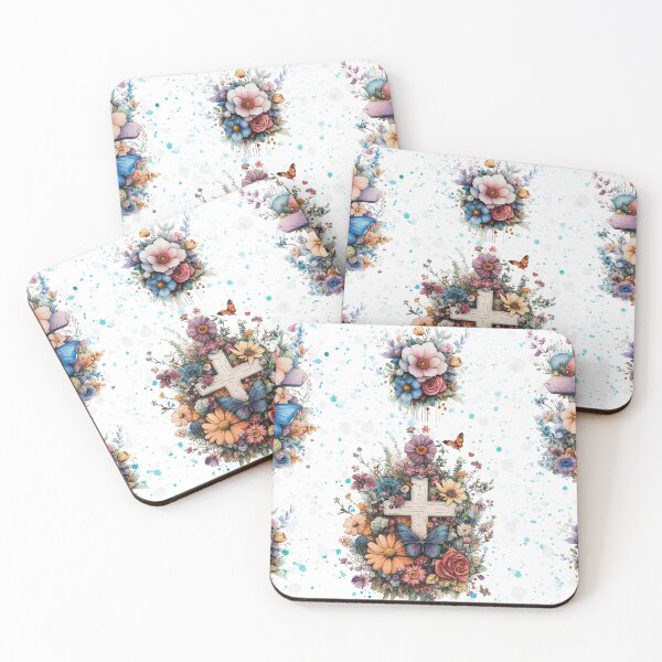 Item preview, Floral Cross Pattern designed and sold by AlieshaBate.