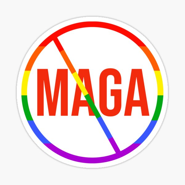 Vista previa del artículo con la obra «Diseño anti MAGA de resistencia arcoiris», diseñado y vendido por Rachel the Artist .