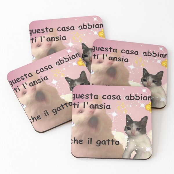Item preview, in questa casa abbiamo tutti l'ansia, anche il gatto designed and sold by alisonm47.