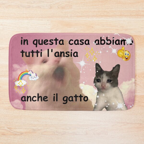 Item preview, in questa casa abbiamo tutti l'ansia, anche il gatto designed and sold by alisonm47.