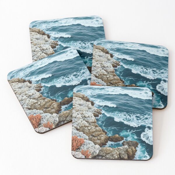 Item preview, sea waves and reefs on rocky beach designed and sold by AA-designstore.