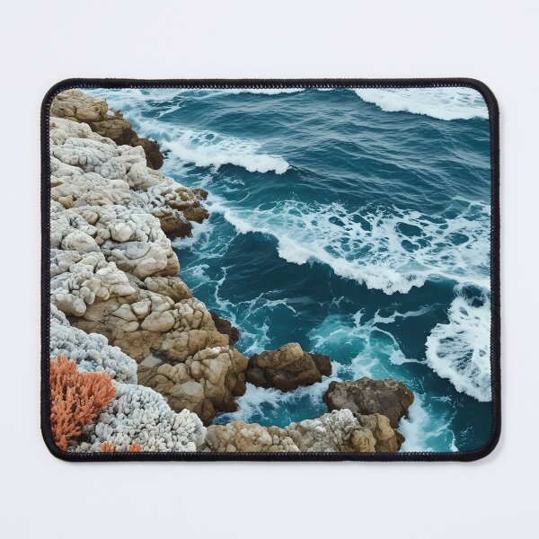 Item preview, sea waves and reefs on rocky beach designed and sold by AA-designstore.