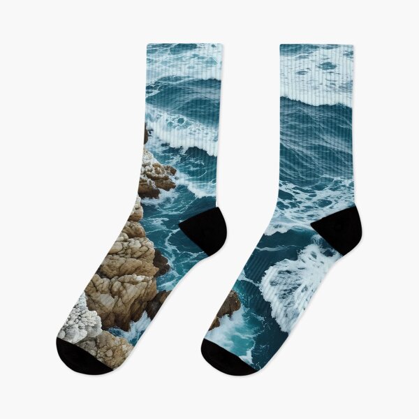 Item preview, sea waves and reefs on rocky beach designed and sold by AA-designstore.