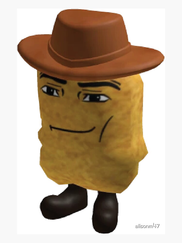 Roblox Chicken nugget in a cowboy hat