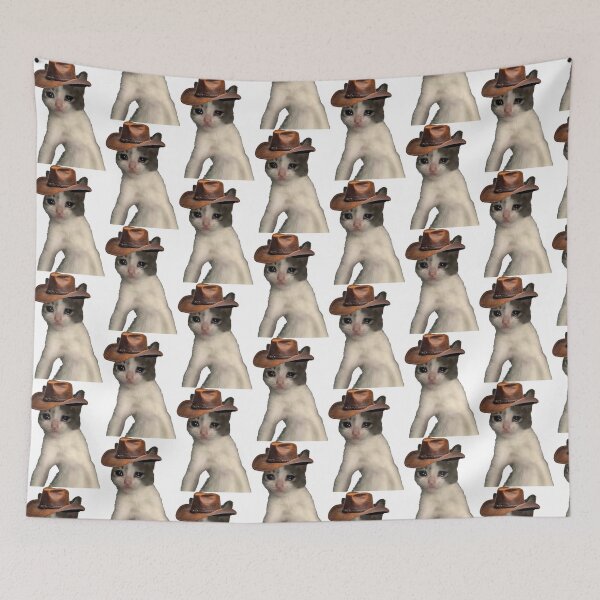 Item preview, sad cat in cowboy hat designed and sold by alisonm47.