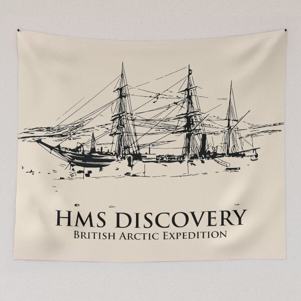 Aperçu de l'œuvre HMS Discovery - Expédition britannique dans l'Arctique créée et vendue par Lakeric Cityscapes.