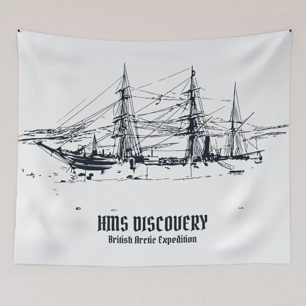 Aperçu de l'œuvre HMS Discovery - Expédition britannique dans l'Arctique créée et vendue par Lakeric Cityscapes.