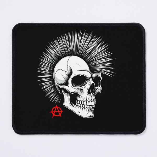 Item preview, Punk Anarchy Skull with Mohawk - Print designed and sold by Earth Nature Creations.