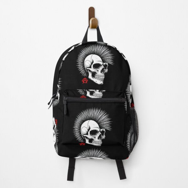 Item preview, Punk Anarchy Skull with Mohawk - Print designed and sold by Earth Nature Creations.