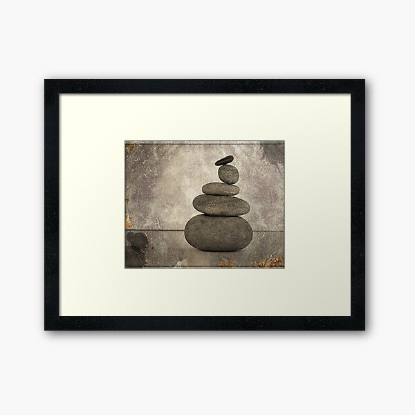 Zen Stones Framed Art Print