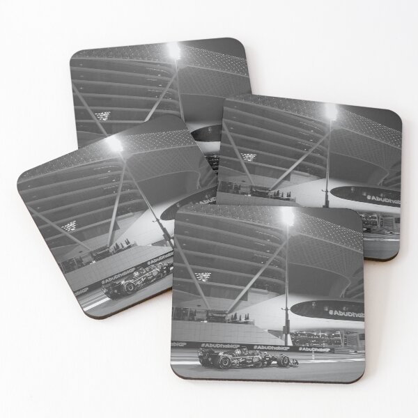 Item preview, Vintage Abu Dhabi Grand Prix Formula 1 artwork Black and White F1 Race Car Photography designed and sold by apixelwall.