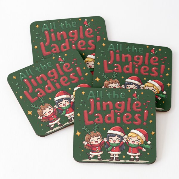 Aperçu de l'œuvre Toutes les Jingle Ladies, style Kawaii festif créée et vendue par southerndoll67.