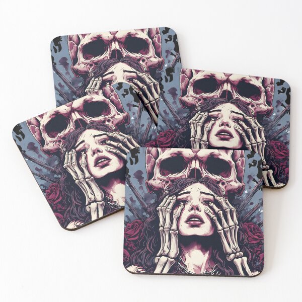 Item preview, Skull and red roses girl comic book style design  designed and sold by EccentricsByE.