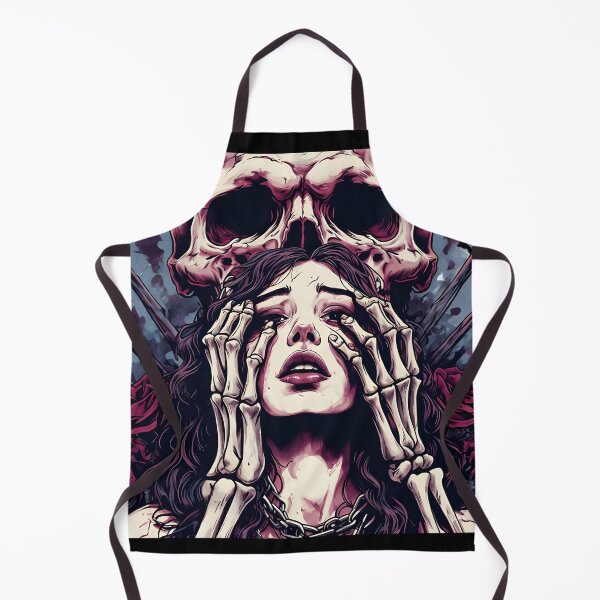 Item preview, Skull and red roses girl comic book style design designed and sold by EccentricsByE.
