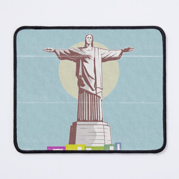 Item preview, Christ the Redeemer retro travel poster designed and sold by ekpatterns.