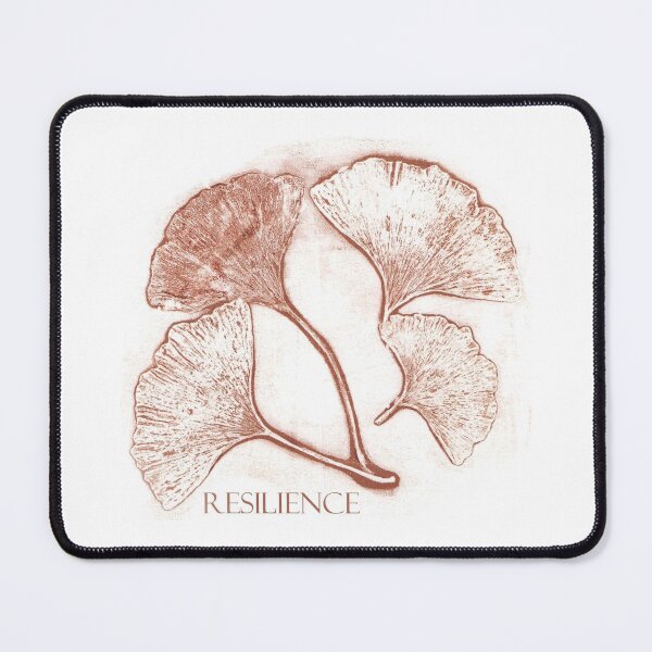 Item preview, Ginkgo Four Leaf Resilience brown monoprint   designed and sold by Neenicreations.