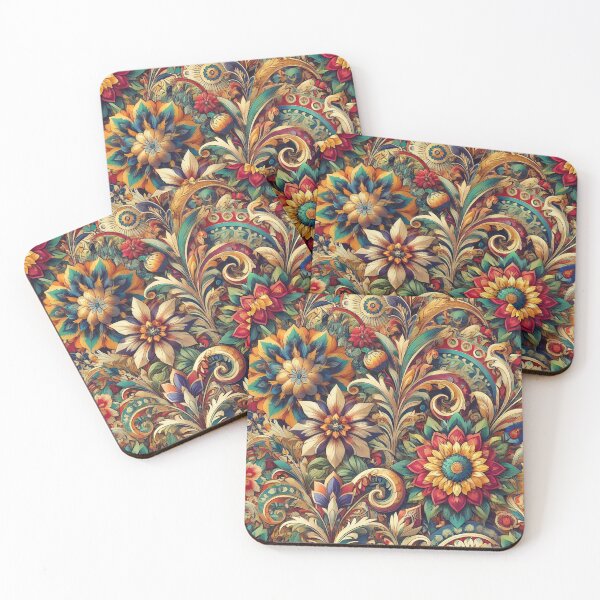 Item preview, Vibrant Floral and Abstract Kaleidoscope Pattern designed and sold by Zeeshankhan1345.