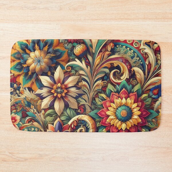 Item preview, Vibrant Floral and Abstract Kaleidoscope Pattern designed and sold by Zeeshankhan1345.