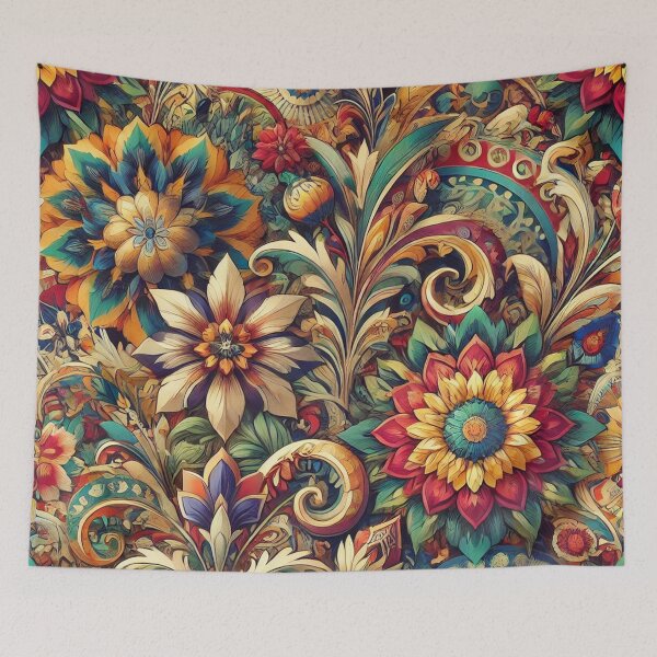 Item preview, Vibrant Floral and Abstract Kaleidoscope Pattern designed and sold by Zeeshankhan1345.