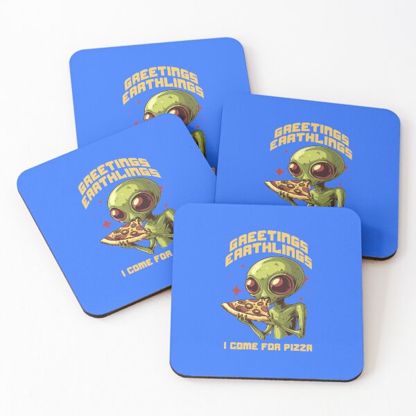 Item preview, Greetings Earthlings I come for Pizza designed and sold by Bigfoot T-Shirt Co..
