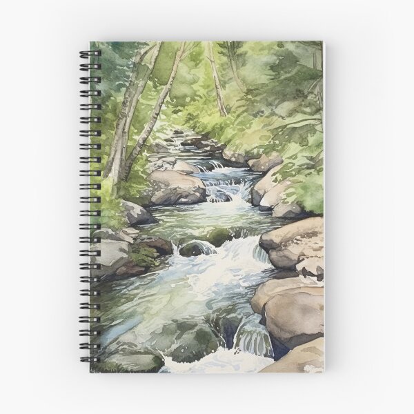 Item preview, Mountain Stream in Watercolor designed and sold by hussardigital.