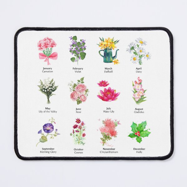 Item preview, Birth Flower Chart designed and sold by OddPopnyc.