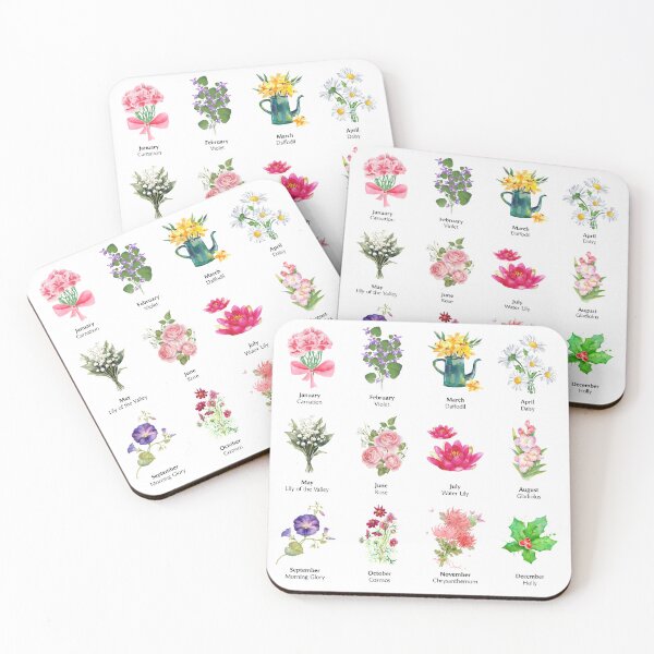 Item preview, Birth Flower Chart designed and sold by OddPopnyc.