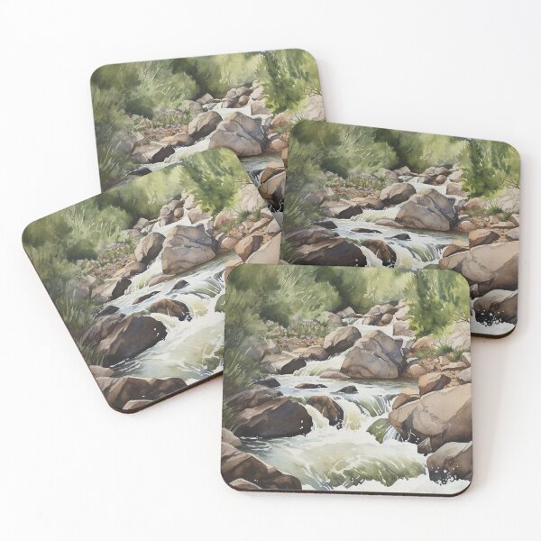 Item preview, Mountain Stream in Watercolor designed and sold by hussardigital.
