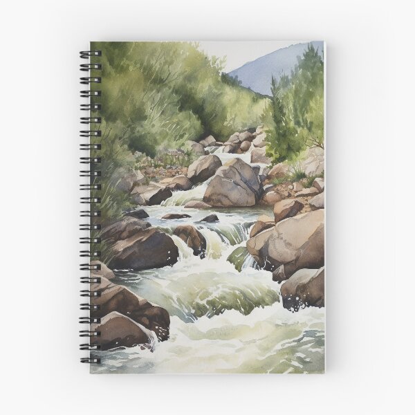 Item preview, Mountain Stream in Watercolor designed and sold by hussardigital.