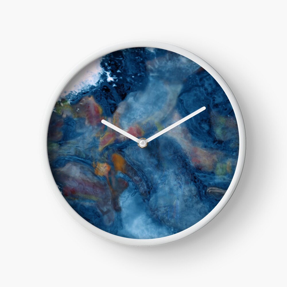 The Divine Spirit in a Blue Ice Montage Clock