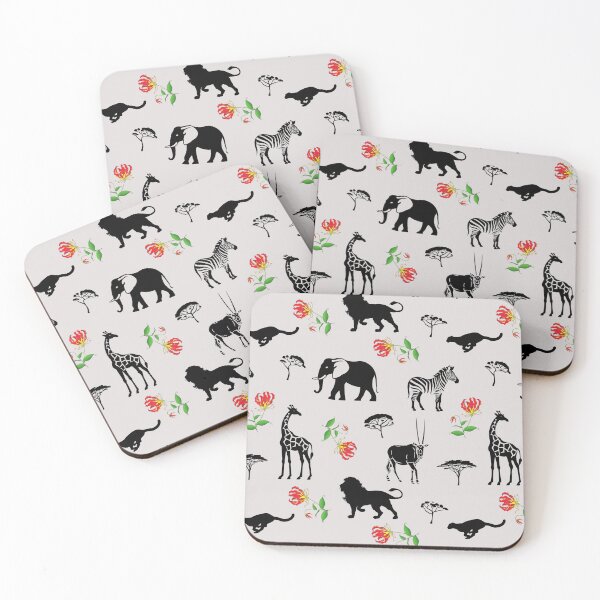 Item preview, Flame Lily and African Wildlife Pattern designed and sold by MvuuStudio.
