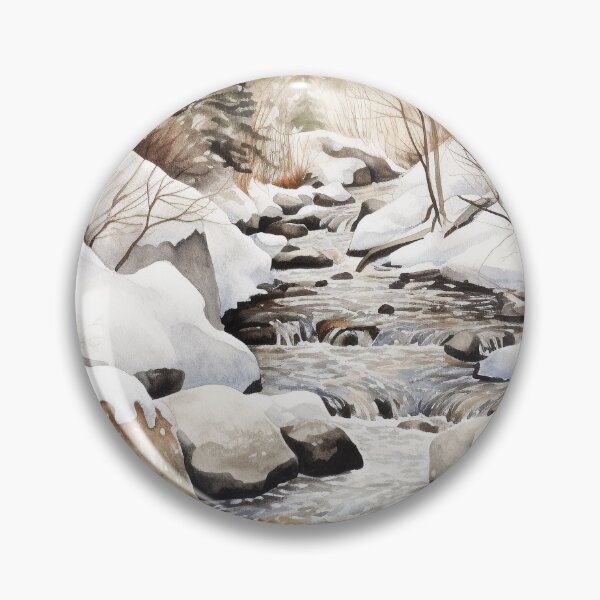 Item preview, Mountain Stream in Watercolor designed and sold by hussardigital.