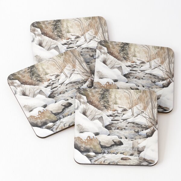 Item preview, Mountain Stream in Watercolor designed and sold by hussardigital.